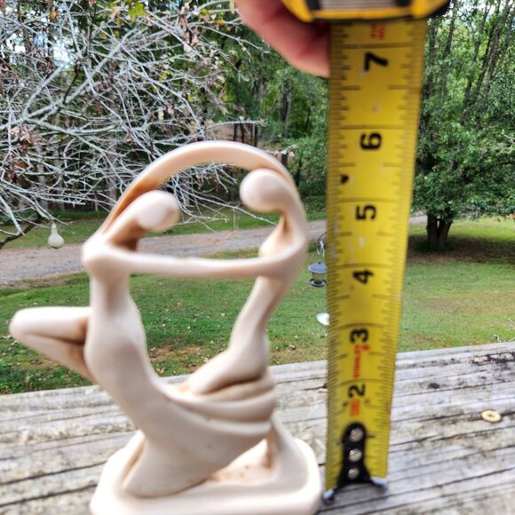 Abstract Dancing Couple Resin Sculpture Signed Jart Brutalist Modernist Style 7 - Picture 4 of 10